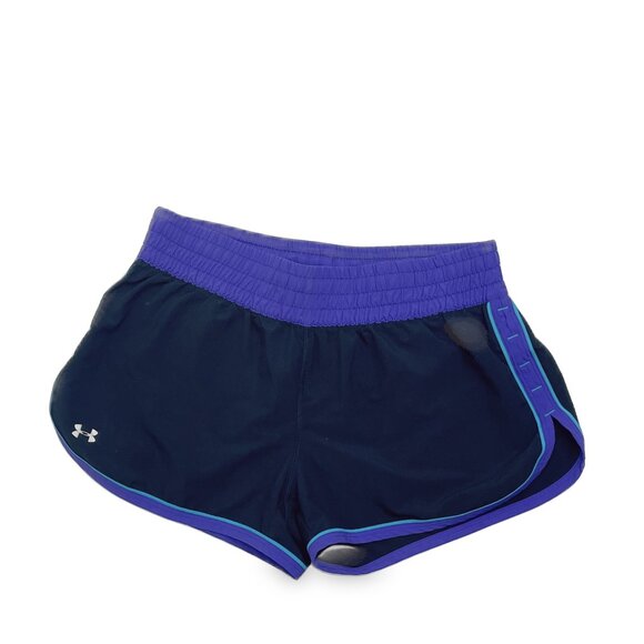 M (W) Under Armour Black and Purple Activewear Shorts - Picture 1 of 4